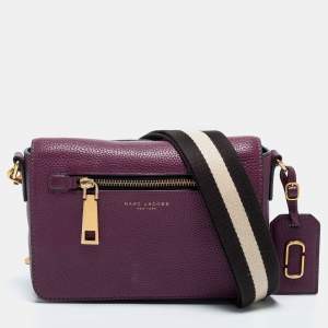 Pre Owned Marc Jacobs Purple Leather Small Gotham Shoulder Bag
