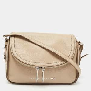 Marc Jacobs Beige Leather Groovee Shoulder Bag