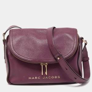 Marc Jacobs Purple Leather The Groove Messenger Bag