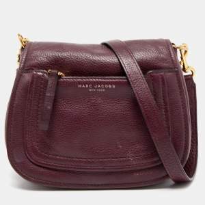 Marc Jacobs Plum Leather Mini Empire City Crossbody Bag