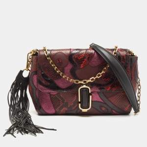 Marc Jacobs Multicolor Python Embossed and Leather The J Marc Patchwork Shoulder Bag