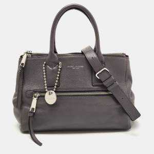 Marc Jacobs Dark Grey Leather Recruit East West Tote