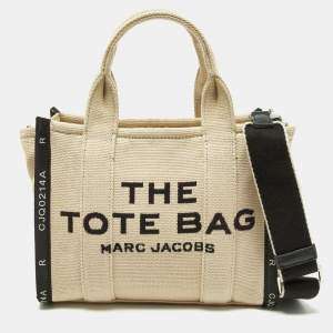 Pre Owned Marc Jacobs Beige Canvas Mini The Tote Bag