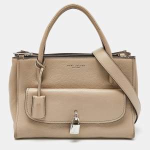 Marc Jacobs Beige Leather Lock That Tote
