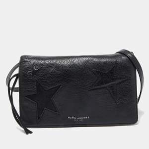 Marc Jacobs Black Star Patchwork Leather Clutch Bag