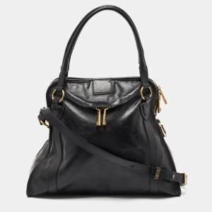 Marc Jacobs Black Leather Wellington Fulton Satchel 