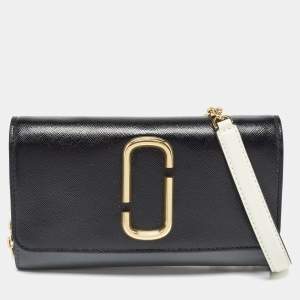 Marc Jacobs Multicolor Patent Leather Snapshot Wallet On Chain