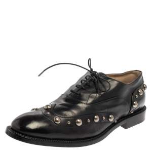 Marc Jacobs Black Leather Studded Oxfords Size 41