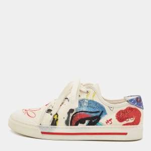  Marc Jacobs Multicolor Flower Print Low Top Sneakers Size 39