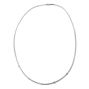 Marco Bicego Masai Diamond 18K White Gold Five Station Necklace