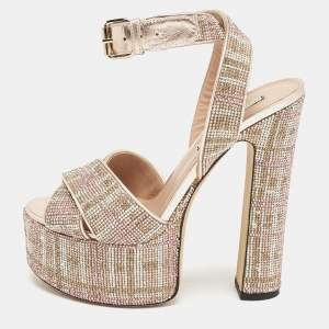 Marco de vincenzo Multicolor Leather Ankle Strap Sandals Size 38