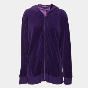Marina Sport by Marina Rinaldi Purple Jersey Hoodie Jacket XL