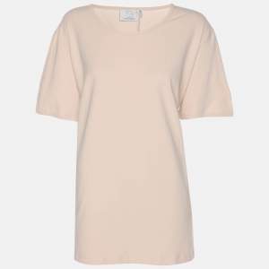 Pre Owned Voyage by Marina Rinaldi Peach Stretch Cotton Top L