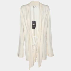 مملوكة مسبقًا Marina Rinaldi Cream Knit Cardigan L