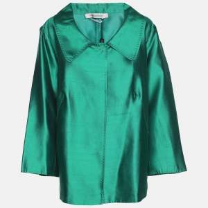 Marina Rinaldi Green Silk Top L