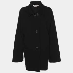 Marina Rinaldi Black Jersey Single Breasted Jacket M