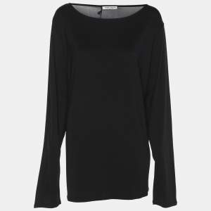 Marina Rinaldi Black Jersey Long Sleeve Sweater L