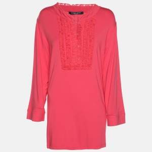 Marina Sport by Marina Rinaldi Pink Jersey Full Sleeve Top L