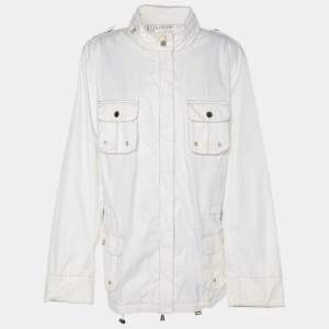 Marina Sport by Marina Rinaldi White Nylon Blend Zip Jackets L