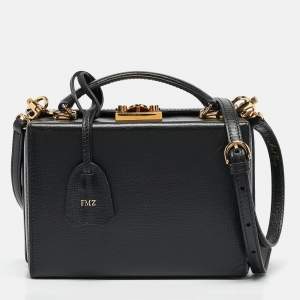 Mark Cross Black Leather Small Grace Box Bag