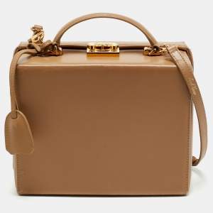 Mark Cross Tan Leather Grace Box Bag