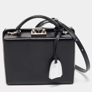 Mark Cross Black Leather Small Galaxy Grace Box Bag