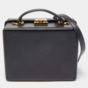 Mark Cross Black Leather Grace Box Bag