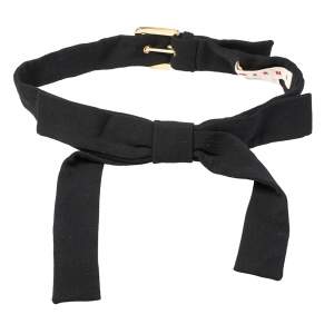 Marni Black Fabric Bow Belt 75 cm