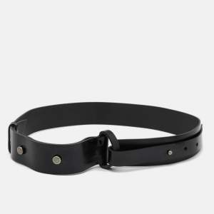 Marni Black Glossy Leather Waist Belt M