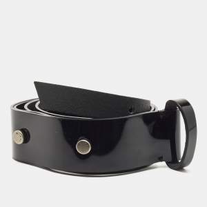 Marni Black Patent Leather Waist Belt M