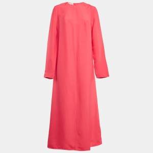 Marni Red Crepe Long Sleeve Maxi Dress L
