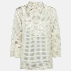 Marni Cream Lurex and Cotton Tunic S