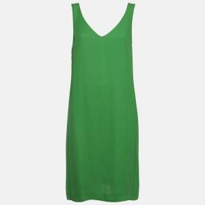 Pre Owned Marni Green Crepe Sleeveless Mini Dress M