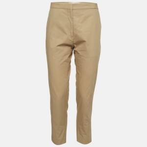 Pre Owned Marni Camel Brown Cotton Skinny Trousers M