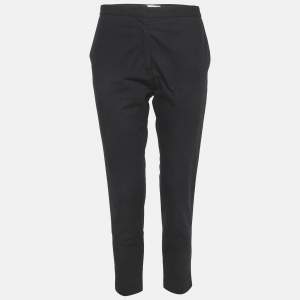 Pre Owned Marni Black Cotton Slim Fit Trousers M