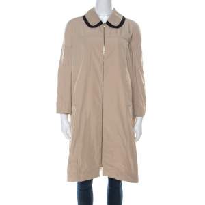 Marni Beige Peter Pan Collar Zip Front Jacket L