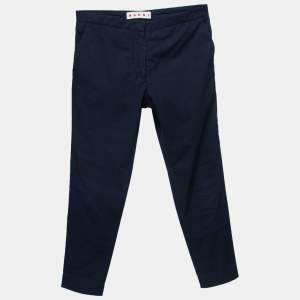 Marni Navy Blue Cotton Trousers M