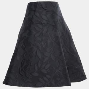 Marni Black Floral Jacquard Midi Skirt M