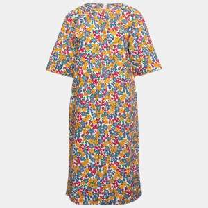 Marni Multicolor Floral Printed Cotton Dress M