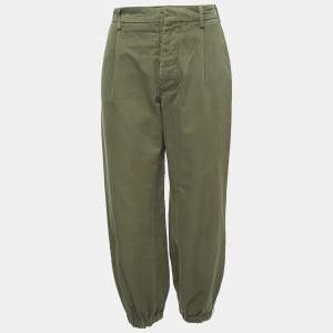 Marni Military Green Cotton Buttoned Trousers L