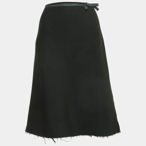 Marni Dark Green Wool Blend Midi Skirt M