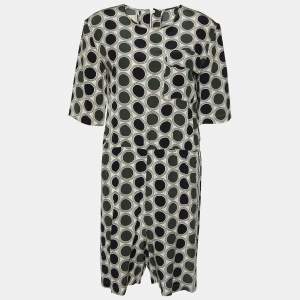 Marni Cream Dot Print Silk Playsuit S