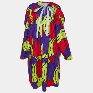 Marni Multicolor Printed Cotton Oversized Tunic Dress S