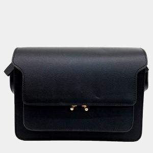 Marni Black Leather Trunk Bag