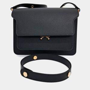 Pre Owned Marni Black Leather trunk bag