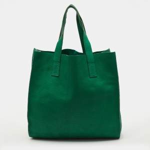 Pre Owned Marni Green Leather Vertical Tote