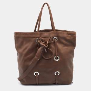 مملوكة مسبقًا Marni Brown Leather Tote