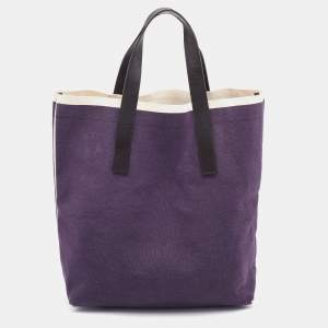 مملوكة مسبقًا Marni Purple Canvas and Leather Tote