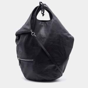 Marni Black Leather Bucket Shoulder Bag