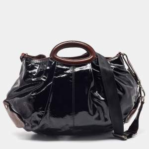 مملوكة مسبقًا Marni Black/Brown Patent and Leather Tote